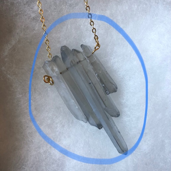 Smoky Quartz Crystal Point Necklace 14k gold - Picture 8 of 8